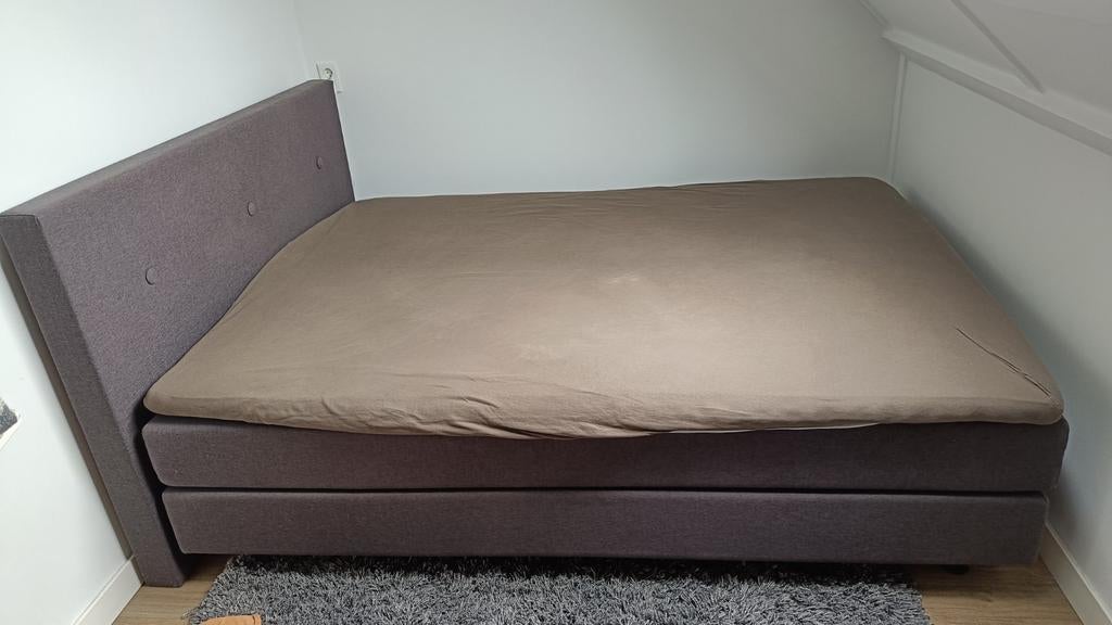 Boxspring bed 210x160, Ophalen, Gebruikt, 210 cm, Tweepersoons