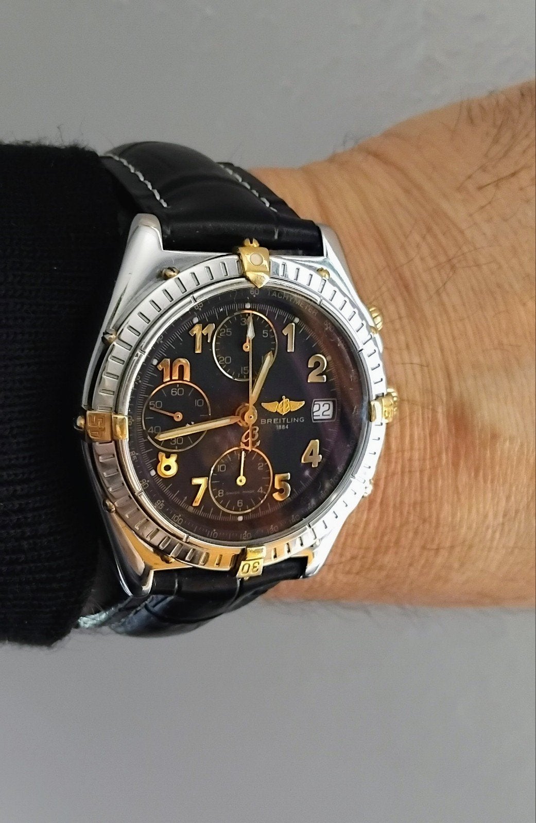 Breitling Chronomat Goud/Staal  B13352      39mm, Ophalen, Breitling, Polshorloge, Goud