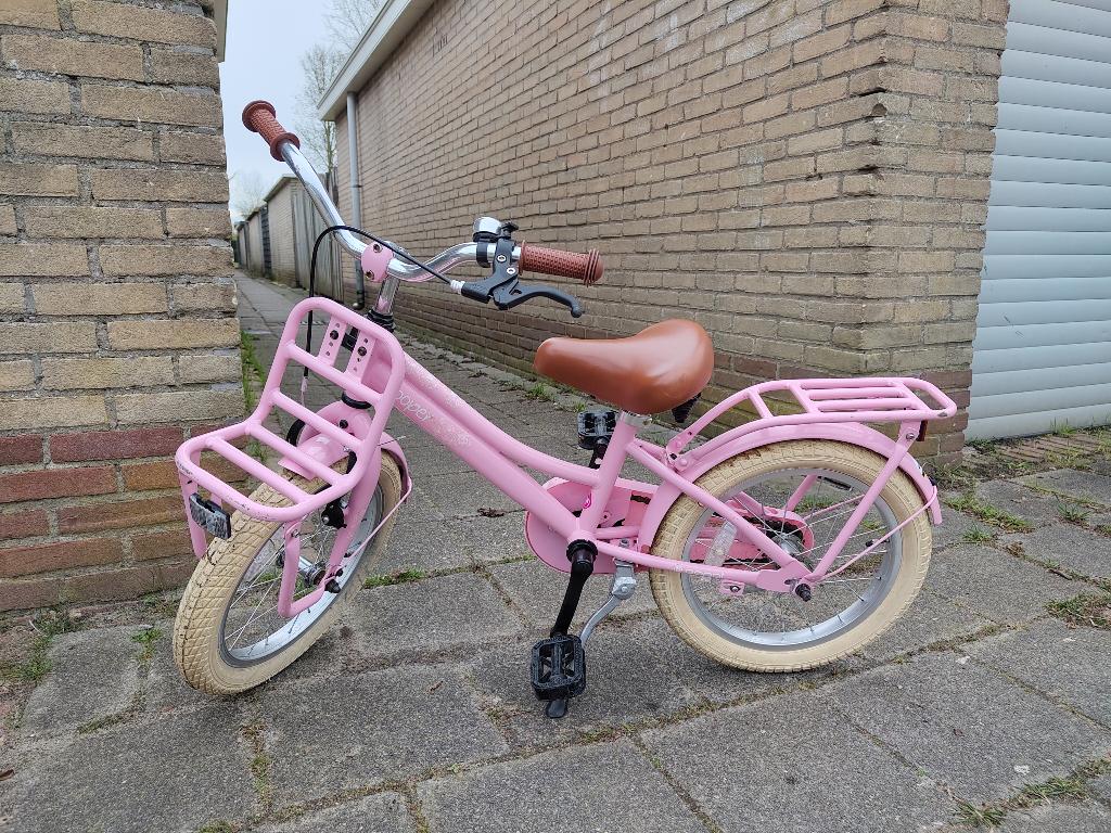 meisjesfiets 16 inch cooper roze, Fietsen en Brommers, Fietsen | Kinderfietsjes, Ophalen, Terugtraprem, Zijwieltjes, Cooper