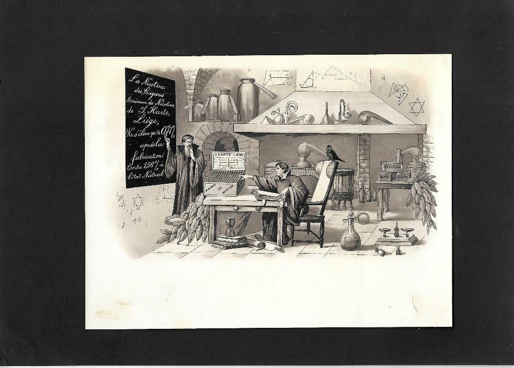 J. Harte Liege   etiket, Ophalen of Verzenden, Gebruikt, Sigarenbandjes