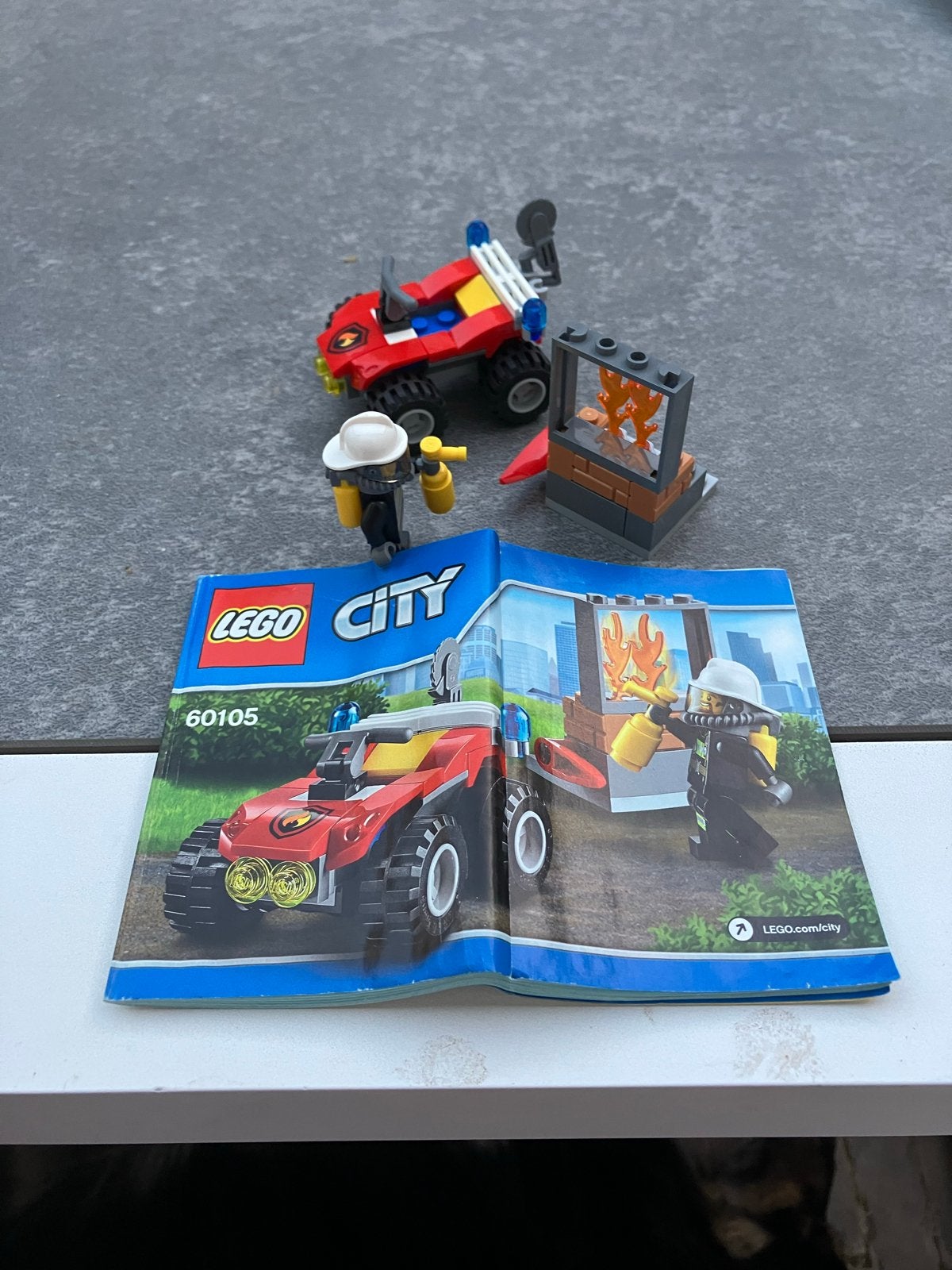 Lego City Brandweer Quad 60105 met minifiguur, City, Lego, Ophalen of Verzenden, Zo goed als nieuw