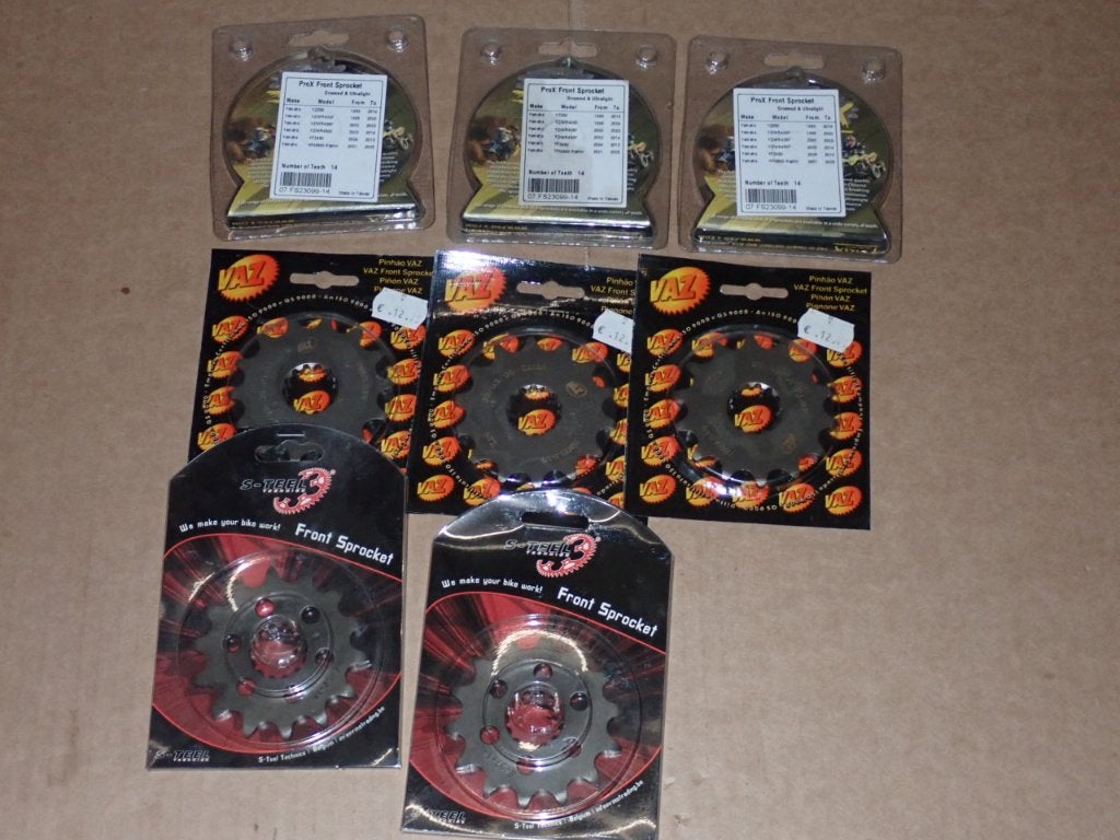 Yamaha YZ250 YZF450 Voortandwiel 14T - 8 Stuks, Motoren, Verzenden