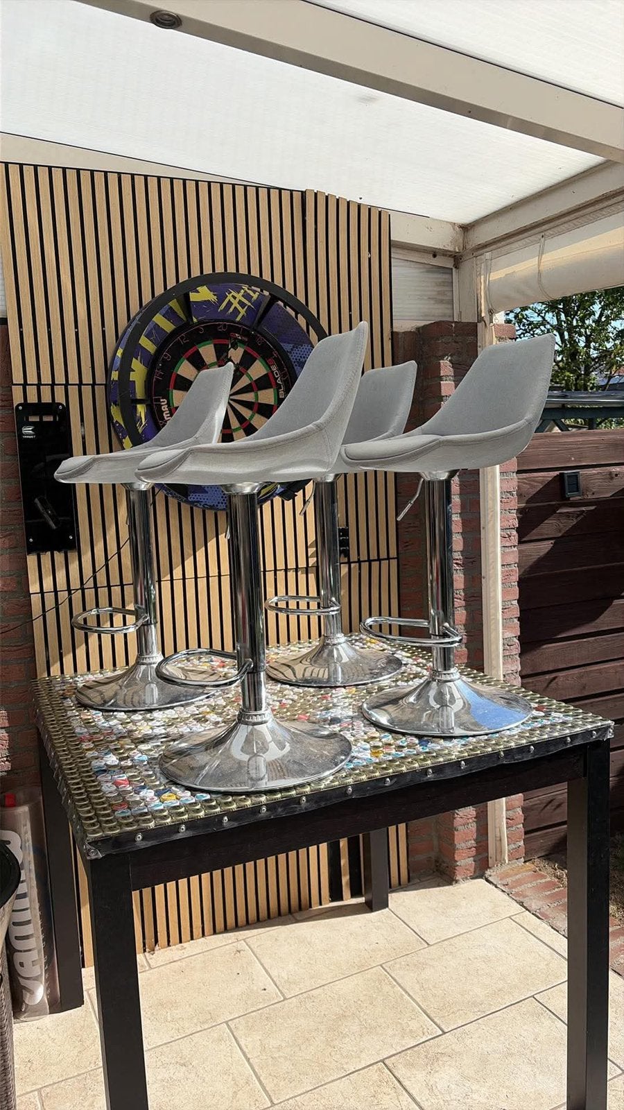 Gave bar tafel mer krukken bar mancave, Ophalen, Zo goed als nieuw