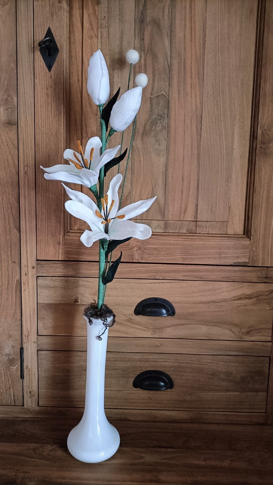 Handgemaakte lelie's van vilt. Meerdere kleuren., Ophalen of Verzenden, Nieuw