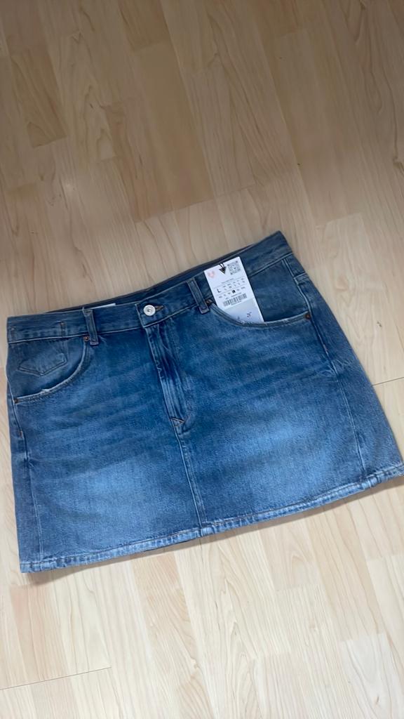 Nieuw spijkerrokje maat L ZARA, Blauw, Maat 42/44 (L), Nieuw, Ophalen of Verzenden