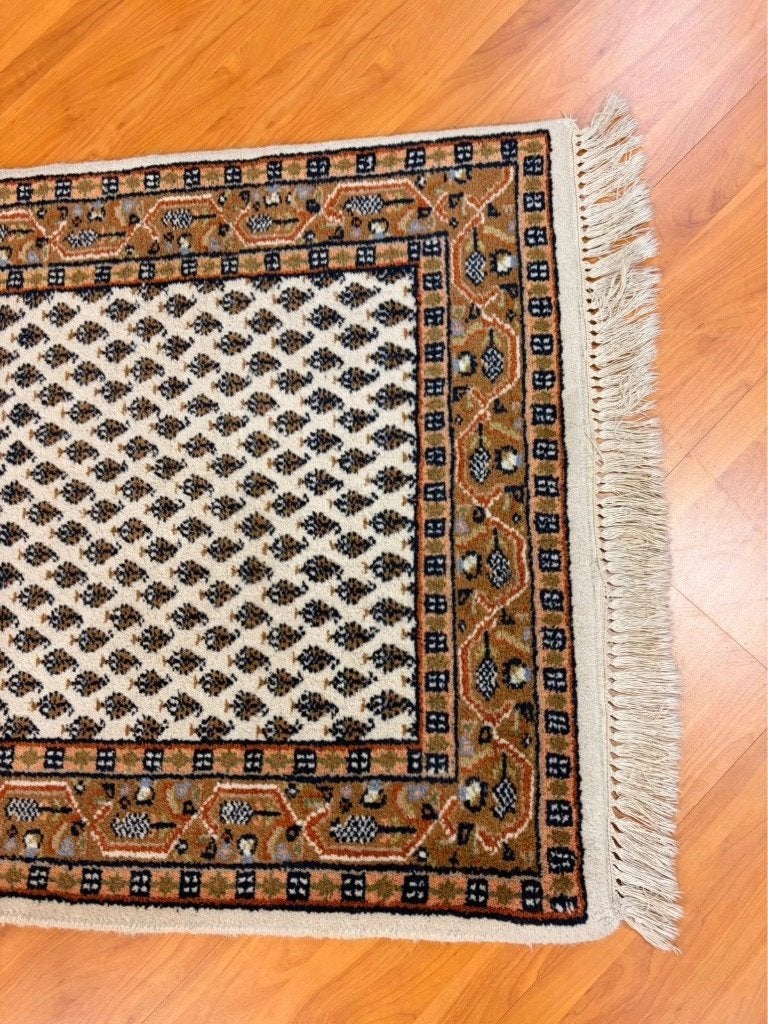 Perzisch tapijtje bruin beige 137/71 cm, 100 tot 150 cm, Beige, Djt@dejuistetoon.eu, Zo goed als nieuw