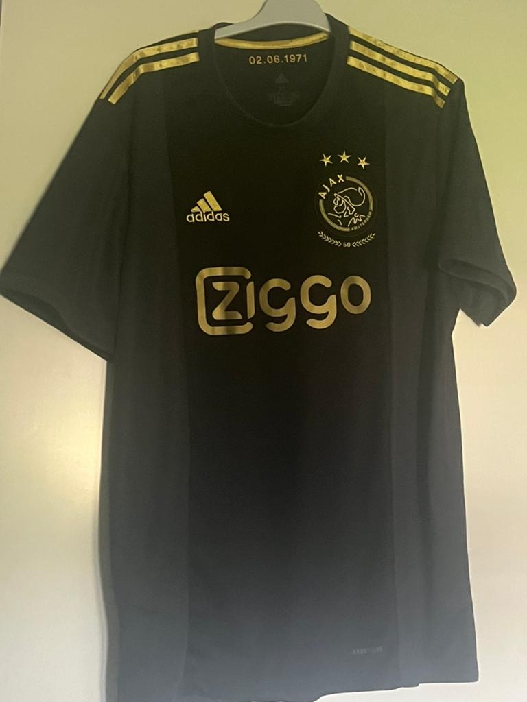 Ajax jubileum shirt officieel, Sport en Fitness, Voetbal, Maat XL, Ophalen of Verzenden, Zo goed als nieuw, Shirt