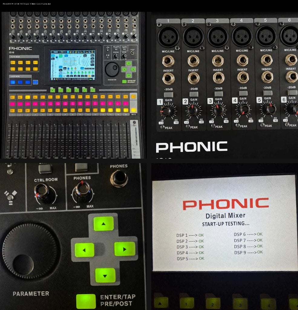 Phonic IS16 V1 Digitale Mixer 16-kanaals, Ophalen of Verzenden, Gebruikt, 10 tot 20 kanalen, Microfooningang