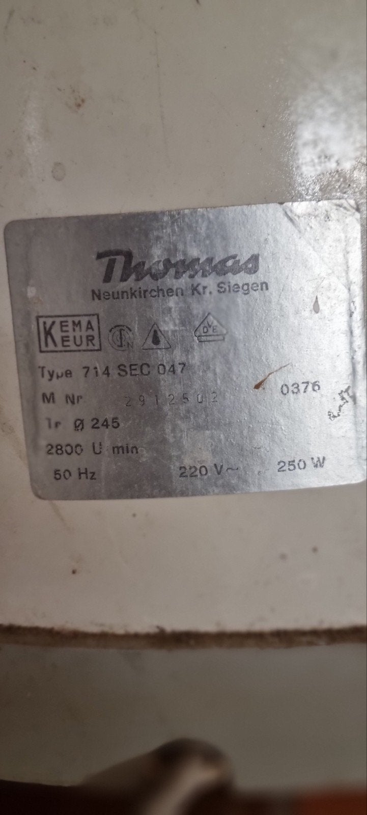 Thomas centrifuge - Vintage wasdroger, Ophalen