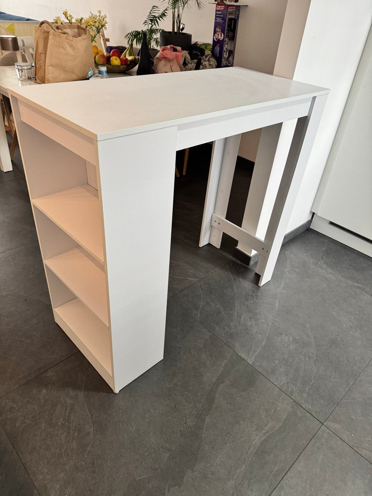 Barkeuken met 2 barkrukken - Zeer goede staat, Tuin en Terras, Ophalen, Zo goed als nieuw, Rechthoekig, Hout