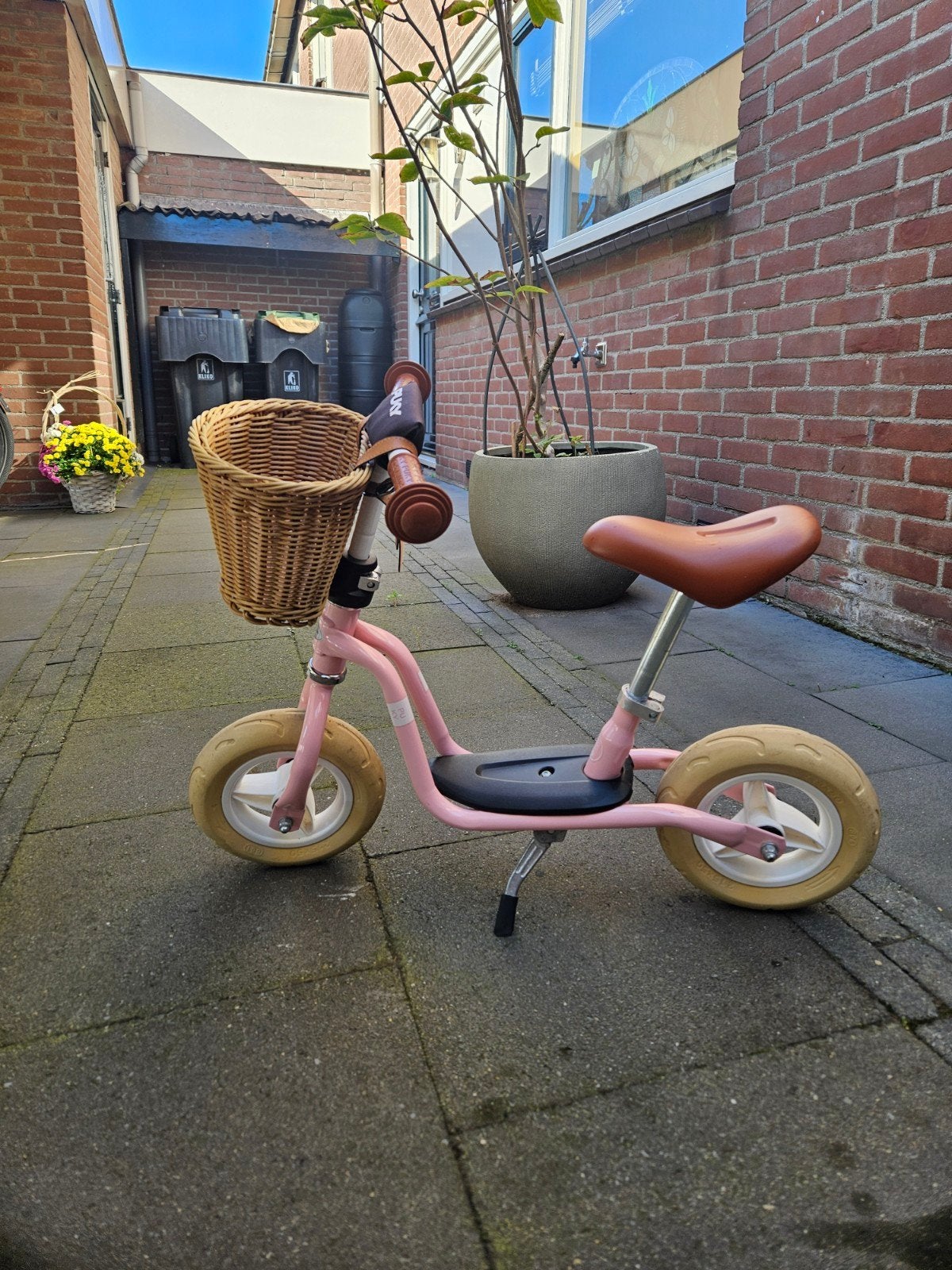 Puky Loopfiets Roze met Mandje - in goede staat, Ophalen, Minder dan 16 inch