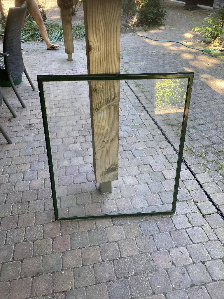voorzetramen in frame, Doe-het-zelf en Verbouw, Glas en Ramen, Ophalen, Gebruikt, Minder dan 80 cm, 160 cm of meer