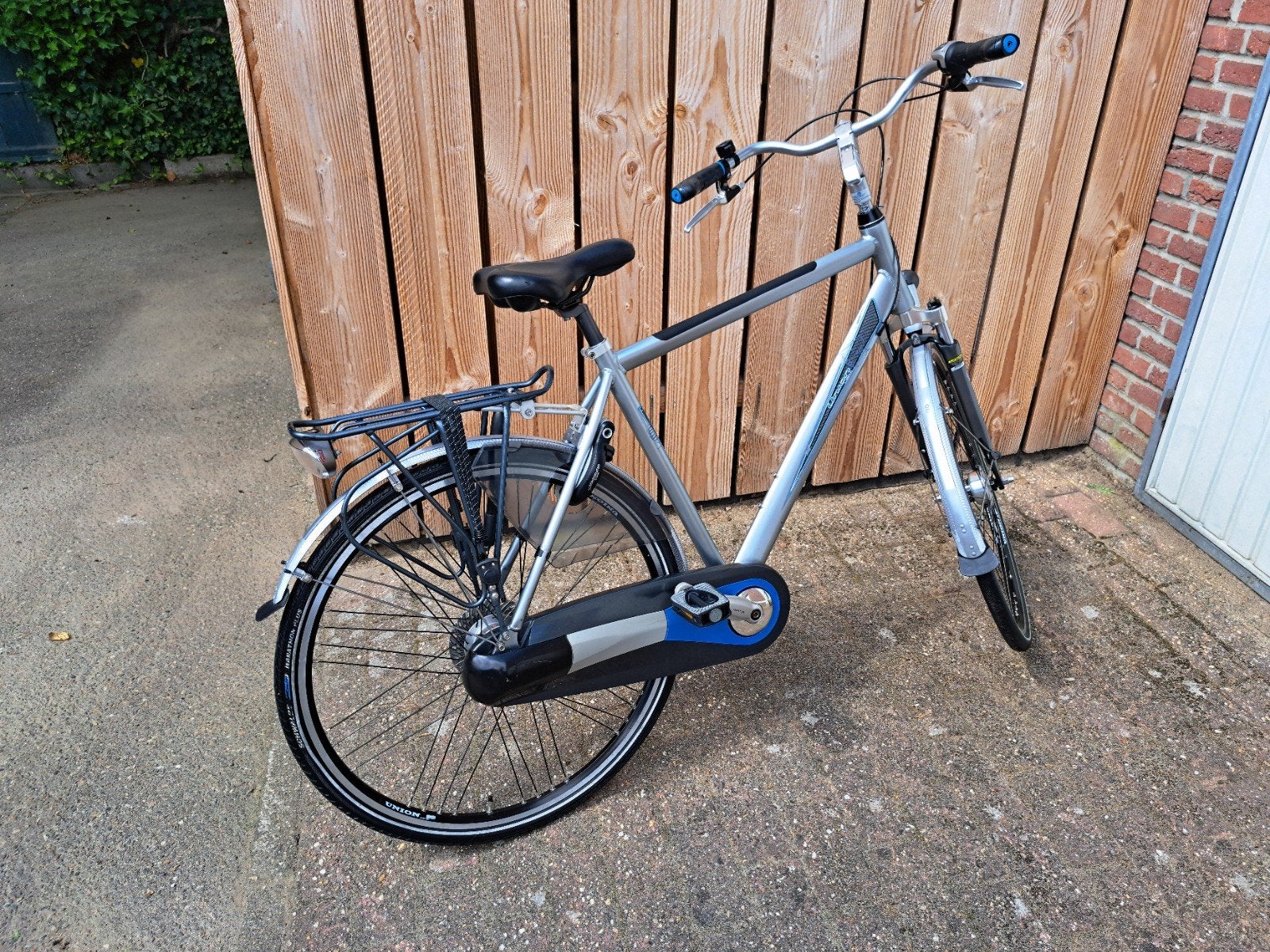 Unio heren sportfiets met Shimano 8 speed en schijfremmen, Ophalen, Gebruikt, Overige merken, Versnellingen