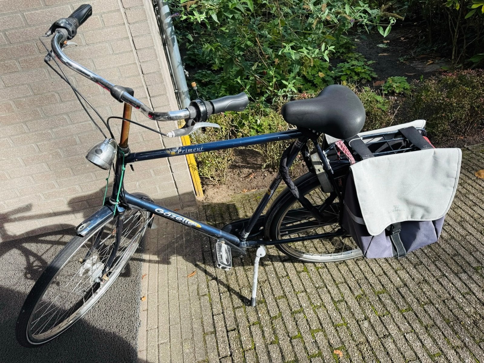Herenfiets Gazelle Primeur met fietstassen, Fietsen en Brommers, Ophalen, Gebruikt, Gazelle