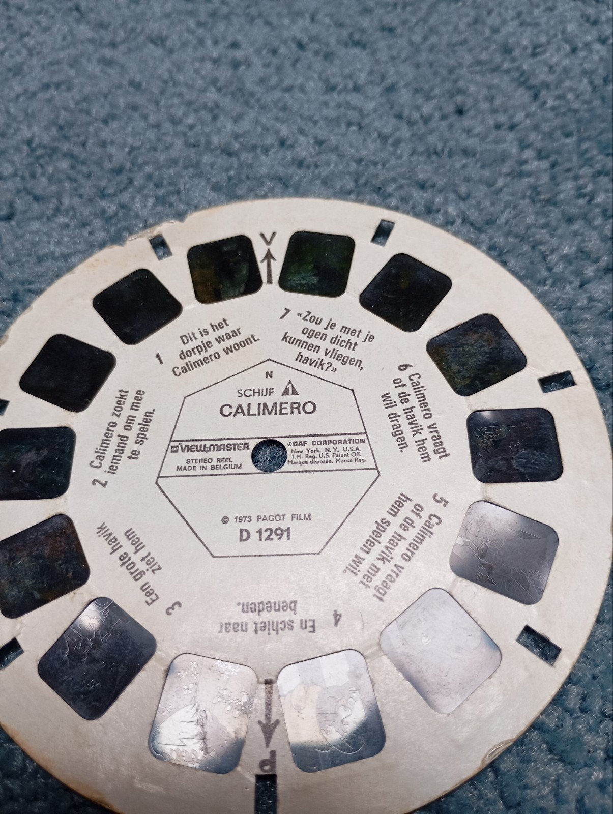 Vintage Calimero 1973 Pagot film view Master, Hobby en Vrije tijd, Ophalen of Verzenden, Overige schalen, Onderdeel