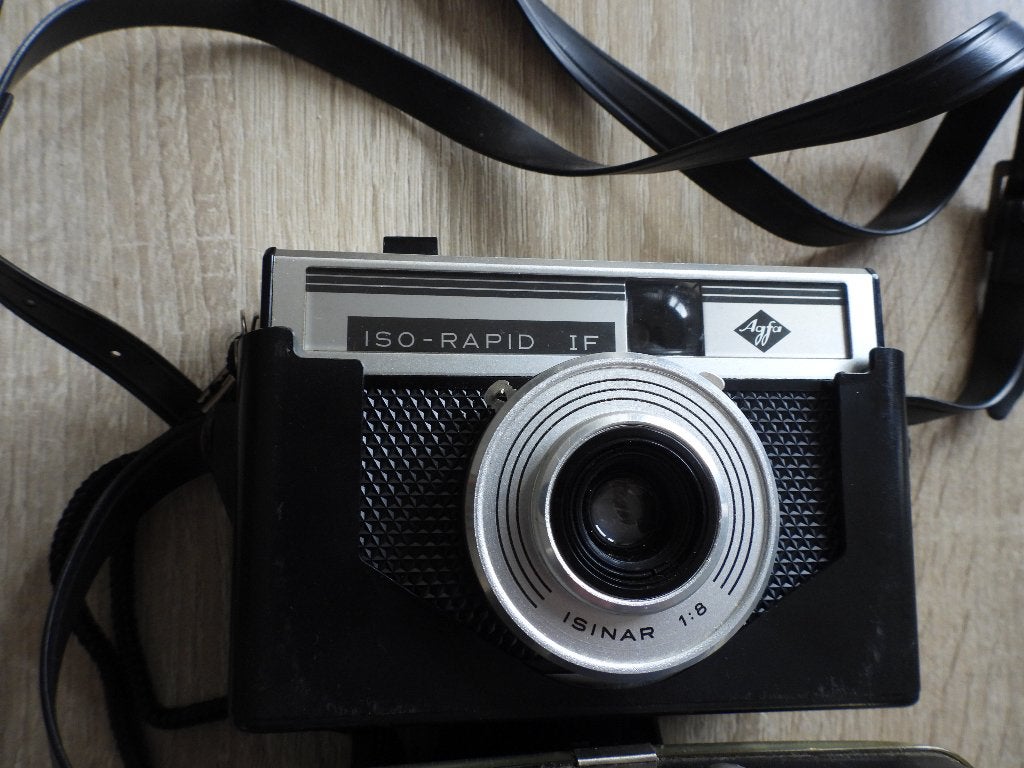 Vintage Agfa ISO-RAPID IF Fototoestel met originele tas, Audio, Tv en Foto, Ophalen of Verzenden, Gebruikt, Compact, Overige Merken