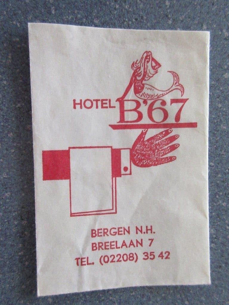 Bergen, hotel B'67, Verzenden, Nederland