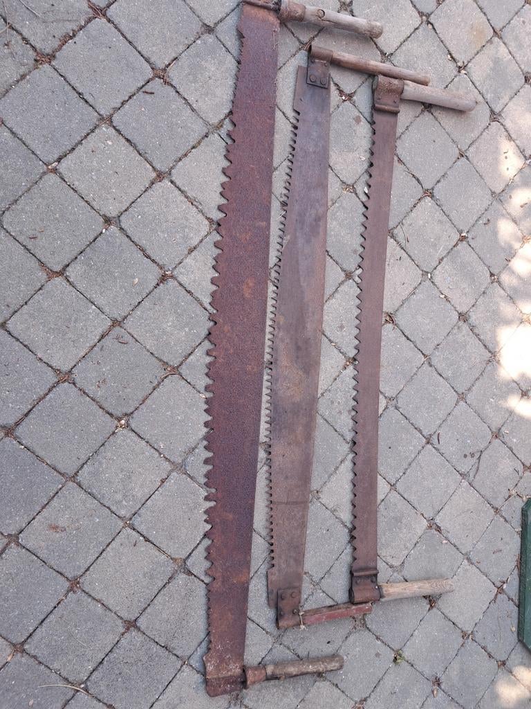 Oude handzagen - Vintage houtbewerkingsgereedschap, Ophalen, Gebruikt, Onbekend, Overige typen