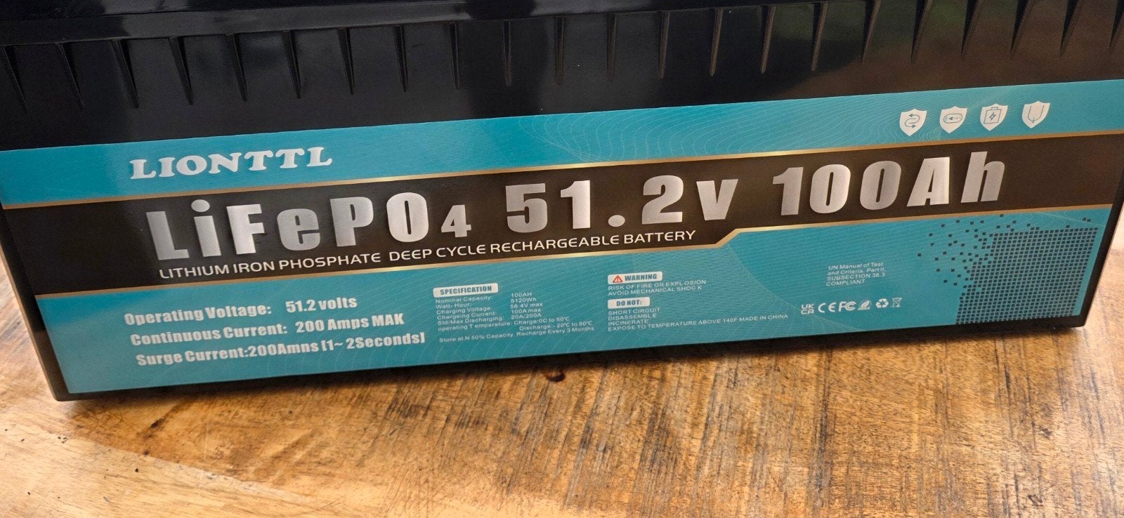 LIONTTL LiFePO4 51.2V 100Ah Lithium Accu met Garantie, Ophalen, Zo goed als nieuw, LIONTTL