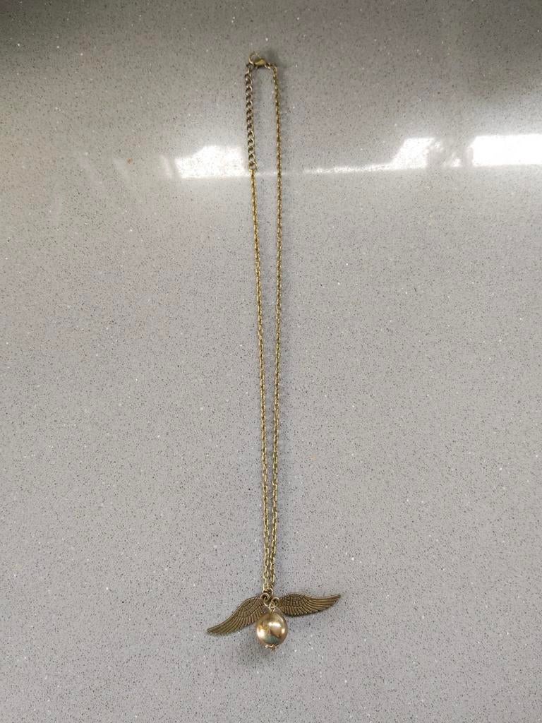 Zgan! Mooie Harry Potter "gouden snaai" ketting!, Sieraden, Tassen en Uiterlijk, Kettingen, Zo goed als nieuw, Overige materialen