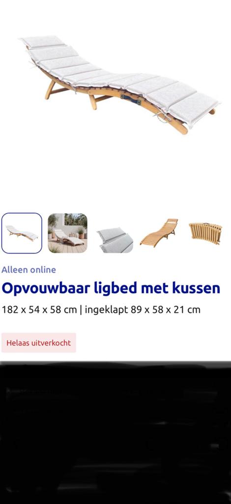 Opvouwbaar houten ligbed, nieuw in doos, Ophalen, Nieuw, Hout
