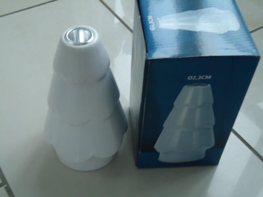 kandelaar wit model kerstboom 19 cm hoog nieuw, Overige materialen, Wit, Nieuw, Ophalen of Verzenden