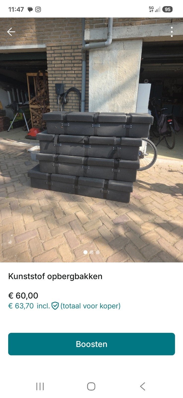 Kunststof opbergboxen - Diverse maten, Ophalen of Verzenden, Gebruikt, Kunststof, Minder dan 50 cm