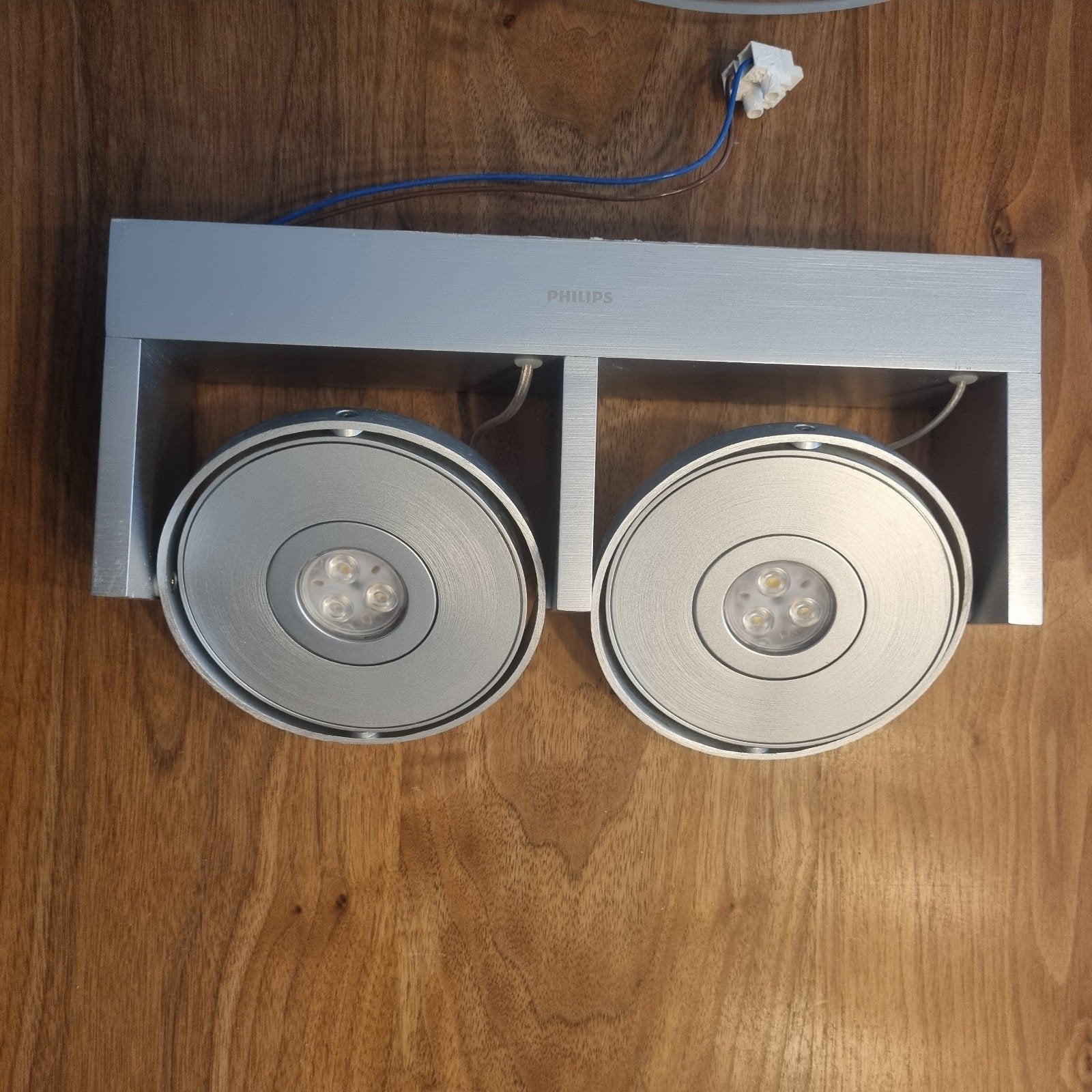 Philips RVS Duospot Plafond/Wandlamp - Zeer Goede Staat, Ophalen of Verzenden