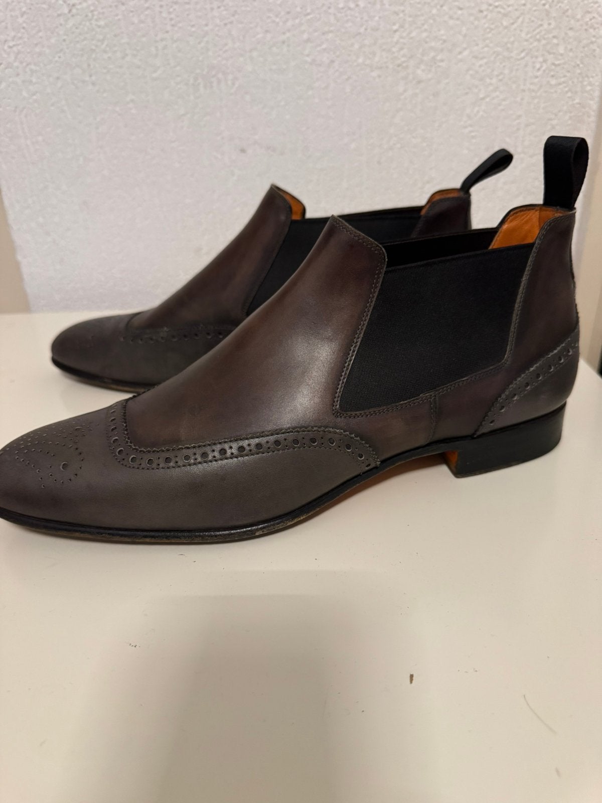 Santoni Half Hoog Schoenen, Kleding | Heren, Bruin, Verzenden, Boots, Zo goed als nieuw