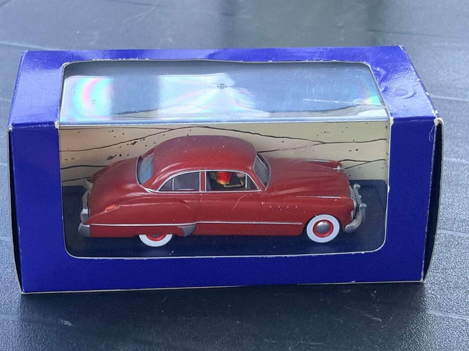 Kuifje Buick Sedan Professor Smith - Tintin modelauto, Overige merken, 1:50 of kleiner, Auto, Ophalen of Verzenden