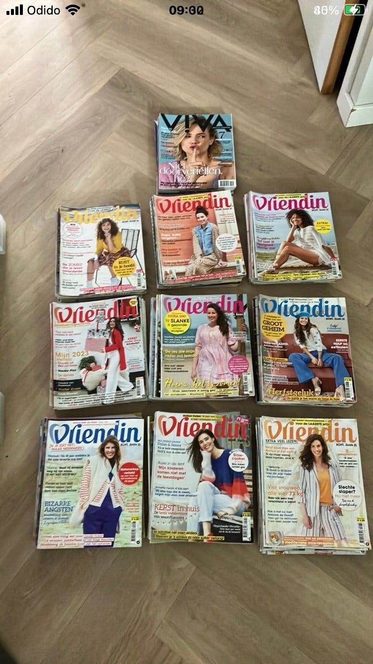 Tijdschriften 90 stuks Vriendin en 6 Viva, Ophalen, Zo goed als nieuw, Damesbladen