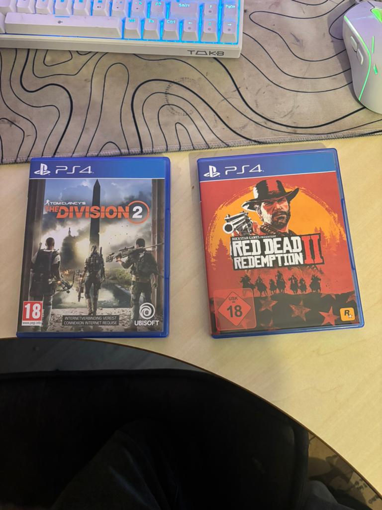 The divsion 2 en red dead redemption 2, Vanaf 18 jaar, 1 speler, Zo goed als nieuw, Ophalen