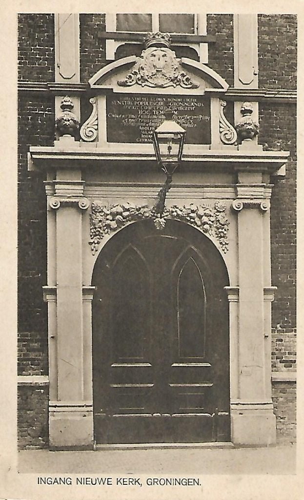 Oud Groningen- -Ingang Nieuwe Kerk., Verzenden, 1940 tot 1960, Gelopen, Groningen