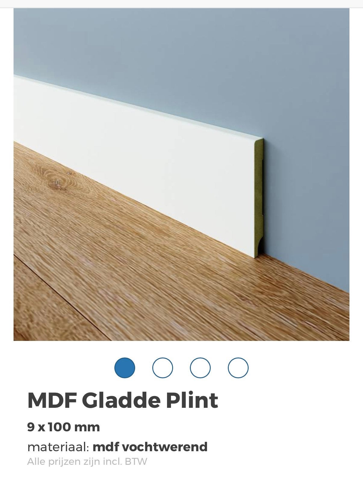 Afgelakte plint RAL9010 (nieuw in verpakking), Ophalen, Nieuw, Mdf, 200 tot 250 cm