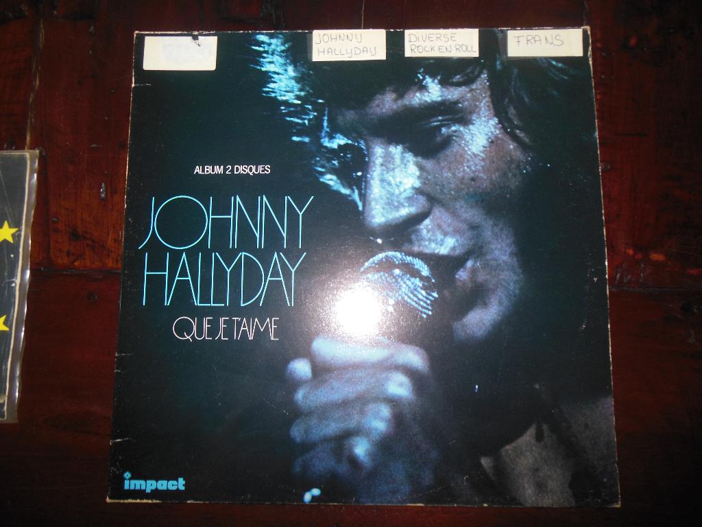 2 lp rock n roll johnny hallyday vinyl record album 12inch, Gebruikt, Ophalen of Verzenden, Rock-'n-Roll, Gatefold hoes