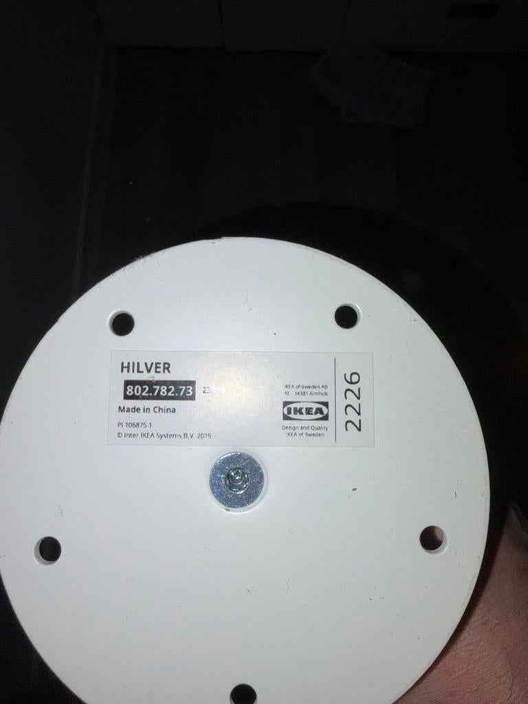 IKEA HILVER Tafelpoot, bamboe/wit, Ophalen of Verzenden, Nieuw, Rond, 50 tot 100 cm