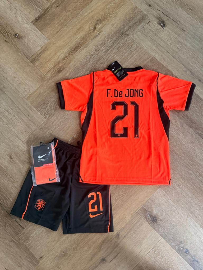 Nederlands elftal WK 2026 kids tenue maat 152/158 F. De Jong, Ophalen of Verzenden, Nieuw, Jongen of Meisje