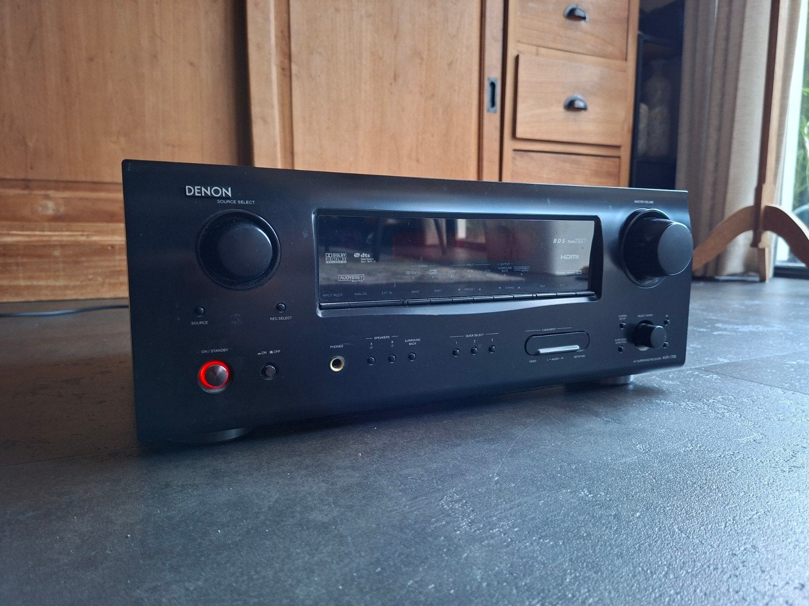 Denon AVR-1708 AV Receiver - Perfecte staat met atb, Ophalen, Denon, Zo goed als nieuw, 120 watt of meer