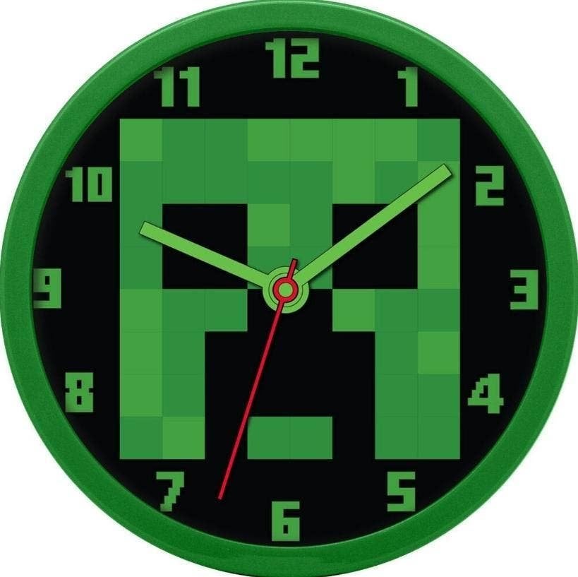 Minecraft Wandklok / Klok - Kunststof, Nieuw, Ophalen of Verzenden, Nvt, Nvt