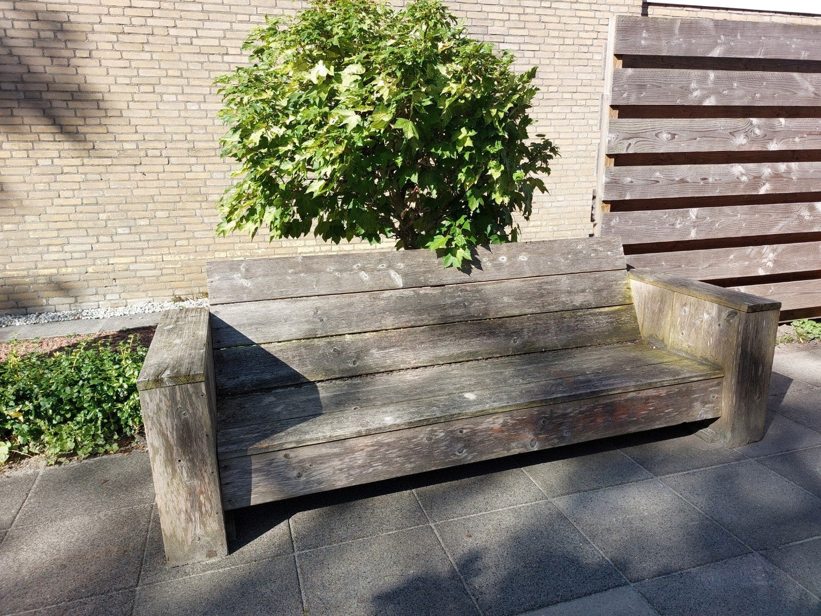 Steigerhouten tuinbank, Ophalen, Gebruikt, Hout
