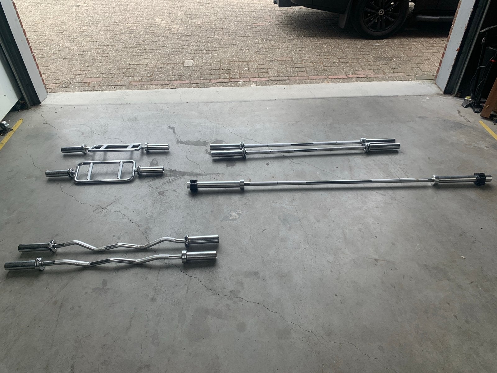 Uitgebreide set LMX. Olympic bars en accessoires, Ophalen, Gebruikt, Armen, Overige typen