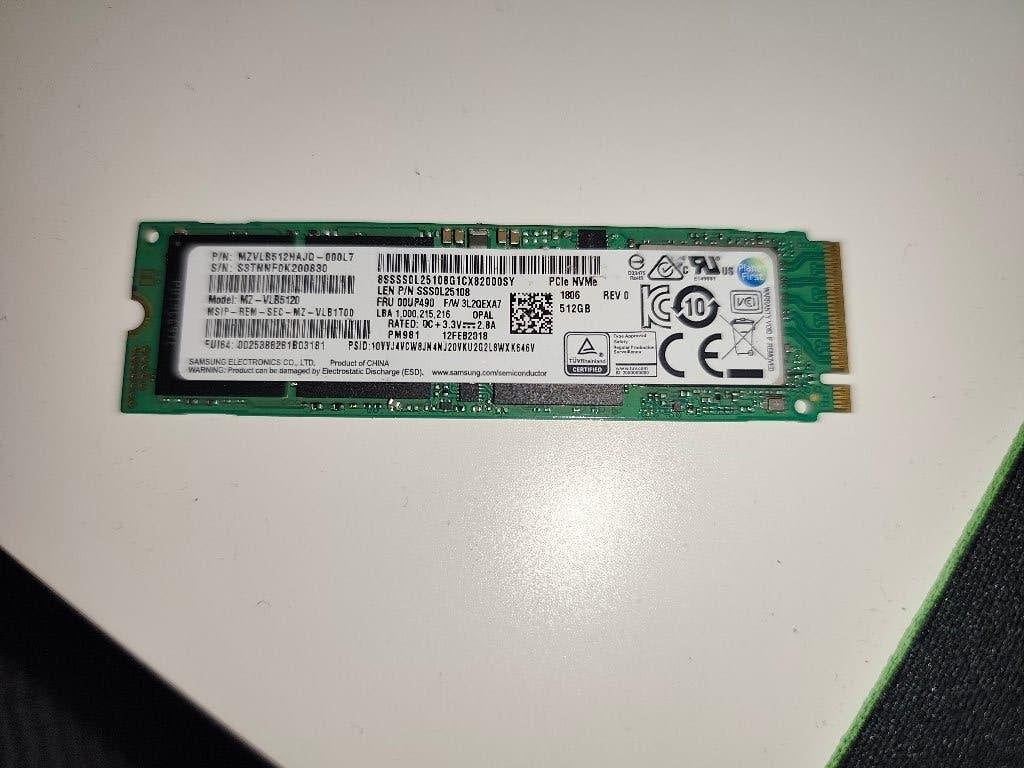 Almost new Samsung NVMe m2 512gb PM981 6 hours, Computers en Software, Harde schijven, Ophalen, Intern, SSD, Zo goed als nieuw