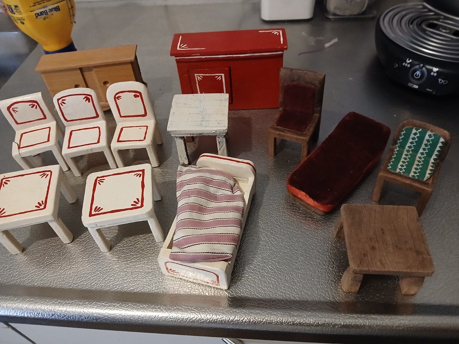vintage poppehuis spullen, Ophalen of Verzenden, Gebruikt, Poppenhuis