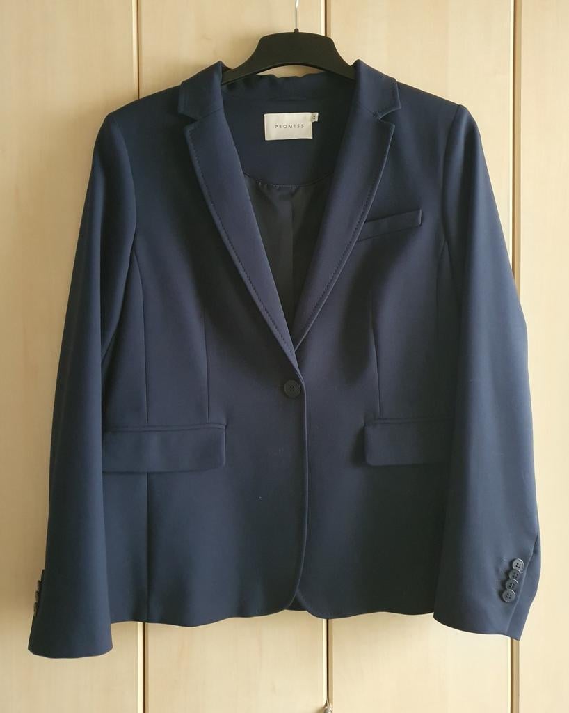 Colbert blazer jasje van Promiss, Verzenden, Zo goed als nieuw, Blauw, Jasje
