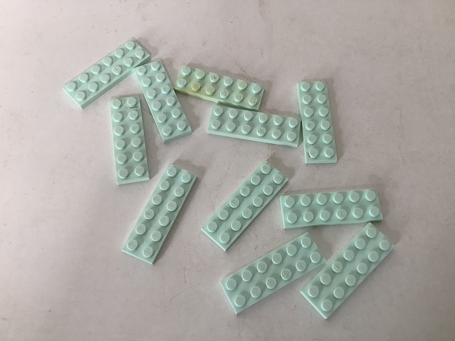 Lego plaat 2x6 aqua, Ophalen of Verzenden, Gebruikt, Losse stenen, Lego