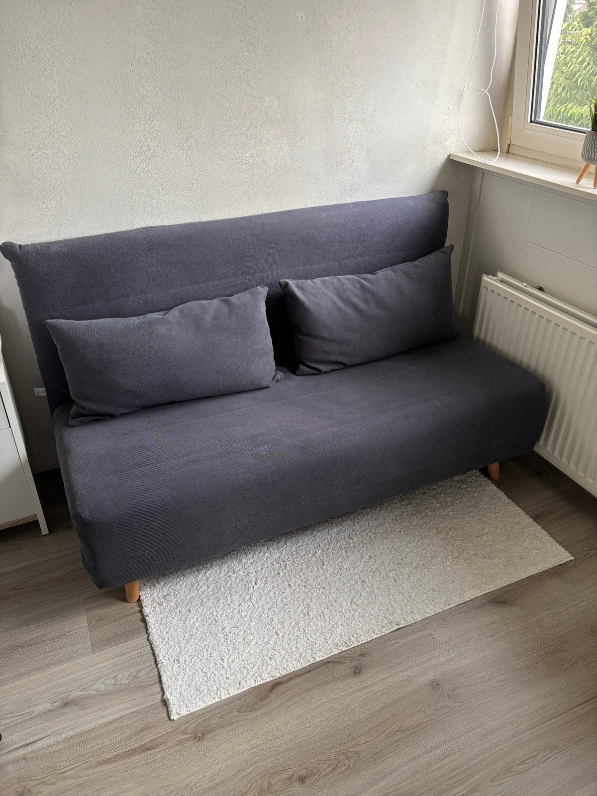 Maison du Monde Slaapbank Grijs/Antraciet, Ophalen, Zo goed als nieuw, Twijfelaar, Grijs