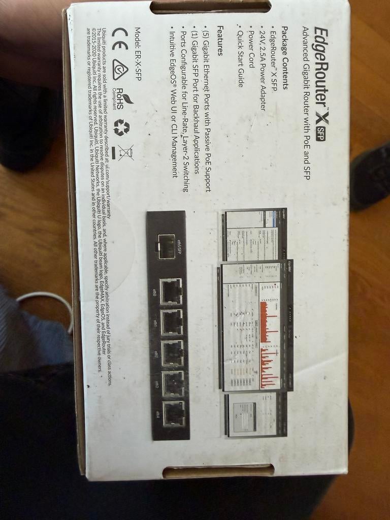 Ubiquiti EdgeRouter X SFP NIEUW IN DOOS!, Computers en Software, Routers en Modems, Nieuw, Router, Ophalen of Verzenden