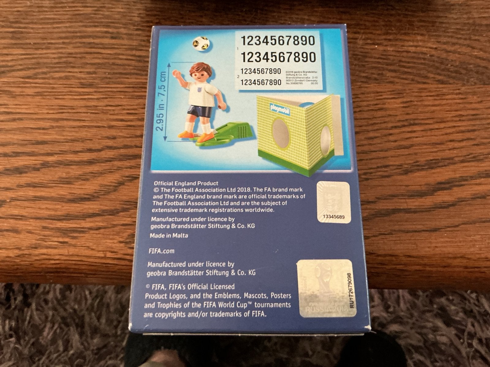 Playmobil FIFA WK 2018 Engeland Voetballer 9512, Complete set, Nieuw, Ophalen of Verzenden, Figuren