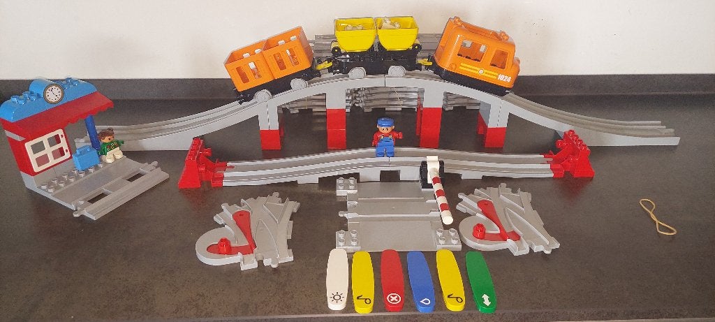 duplo trein oranje app (nr 6), Ophalen of Verzenden, Zo goed als nieuw, Duplo