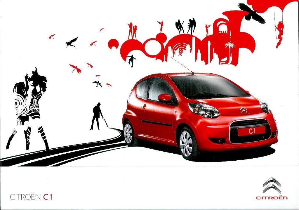 Folder Citroen C1 2010, Ophalen of Verzenden, Gelezen, Citroën